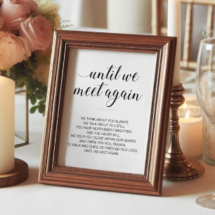 Póster Poema de boda moderno en blanco y negro memorial