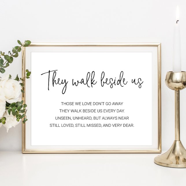 Póster Poema de boda y memorial Ellos Caminan Junto a Nos (Subido por el creador)