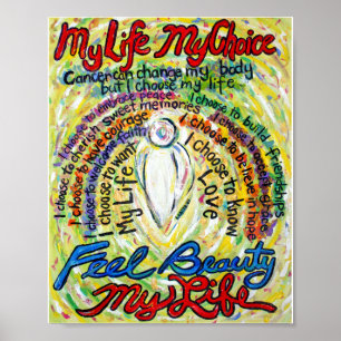Póster Poema de cáncer Pintura de ángel blanco Poster pin