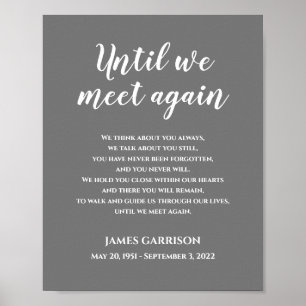 Póster Poema de Celebración de la Vida Gris Hasta que Nos