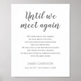 Póster Poema de Celebración de la Vida Gris Hasta que Nos