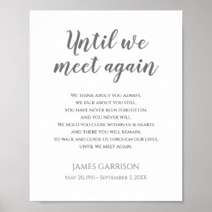 Póster Poema de Celebración de la Vida Gris Hasta que Nos