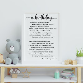 Póster Poema de cumpleaños de Christina Georgina Rossetti