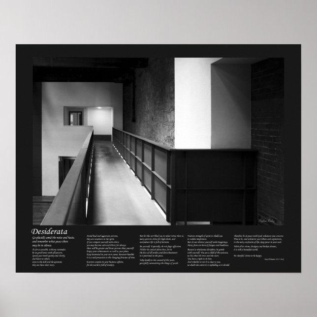 Póster Poema de Desiderata - Bella Artes arquitectónico d (Frente)