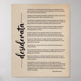 Póster Poema de Desiderata de Max Ehrmann