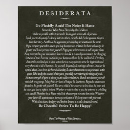 Póster Poema de Desiderata de Max Ehrmann Chalk Art