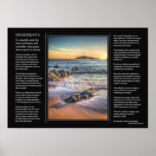 Póster Poema de Desiderata - Isla Burgh de Bantham