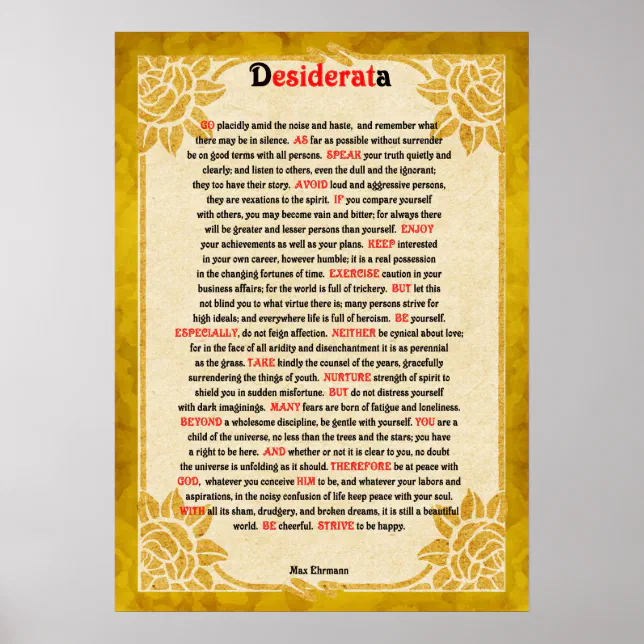 Desiderata Poema Ropa Desiderata Desiderata Indumentaria