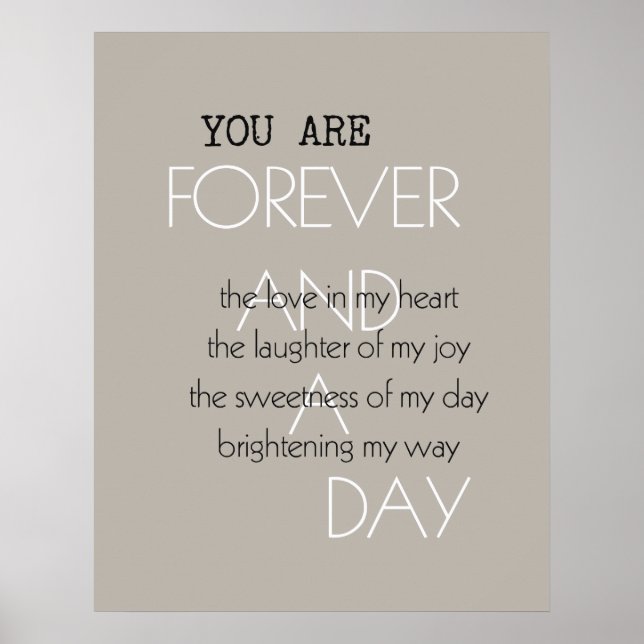 Póster Poema de Forever y A Day (Frente)