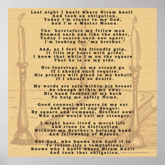 Póster Poema de Hirams.