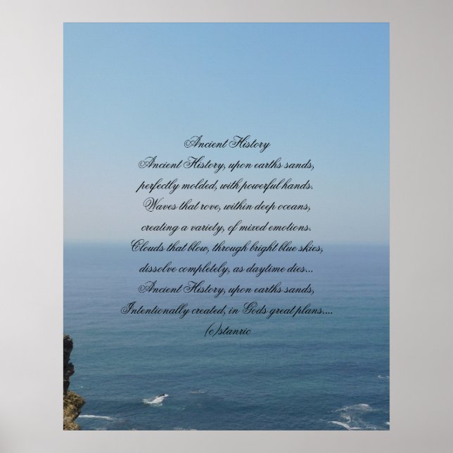 Póster Poema de Historia Antigua poster en fotografía (Frente)