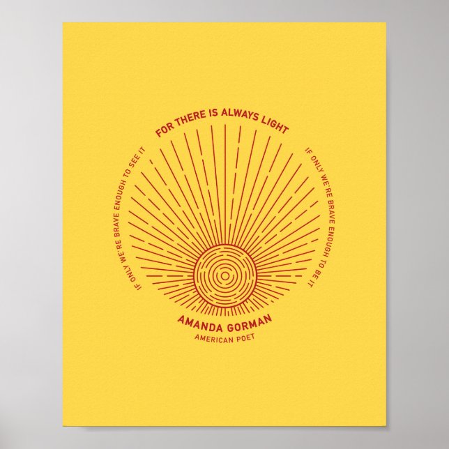 Póster Poema de inauguración de Amanda Gorman 2002 (Frente)