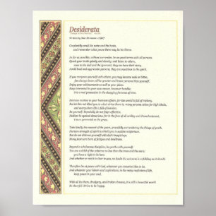 Póster Poema de los desiderátums