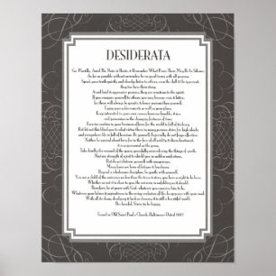 Póster Poema de los desiderátums
