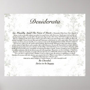 Póster Poema de los desiderátums en el papel pintado