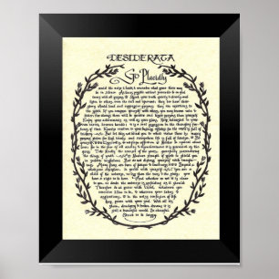 Póster Poema de los DESIDERÁTUMS por Ehrmann máximo