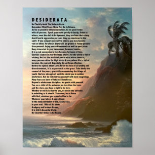 Póster Poema de los desiderátums por el diseño tropical
