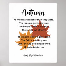 Poema de otoño de Emily Elizabeth Dickinson