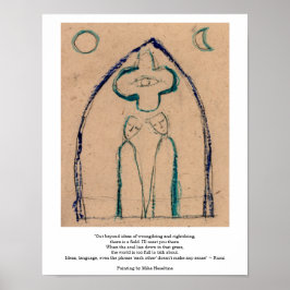 Póster Poema de Out Beyond Ideens de Rumi