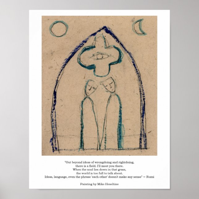 Póster Poema de Out Beyond Ideens de Rumi (Frente)