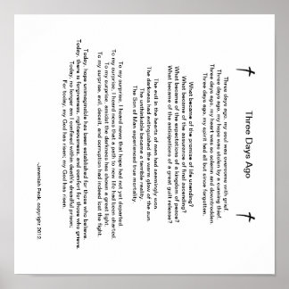Póster Poema de Pascua "Hace tres días"