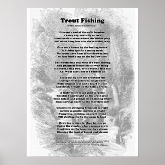 Póster Poema de pesca de trucha