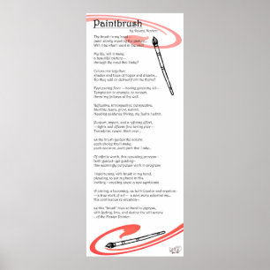 Póster poema de pincel