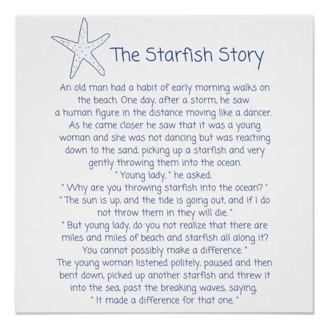 Póster Poema de Starfish, la historia de Starfish, regalo (Anverso)