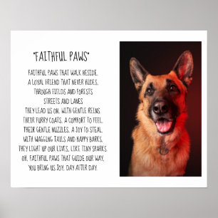 Póster Poema de su perro fotográfico