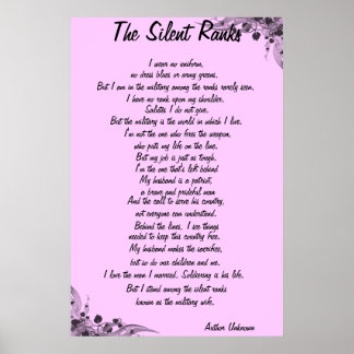 Póster Poema de "The Silent Ranks"
