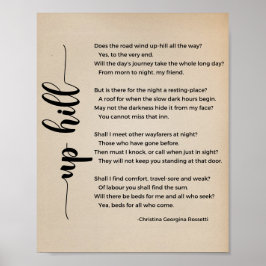 Póster Poema de Up Hill Christina Georgina Rossetti Vinta