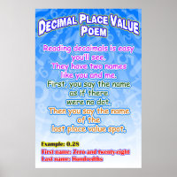 Poema de valor de posición decimal = gráfico Poste