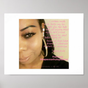 Póster Poema del beso de cuero negro de Ahsek Novel