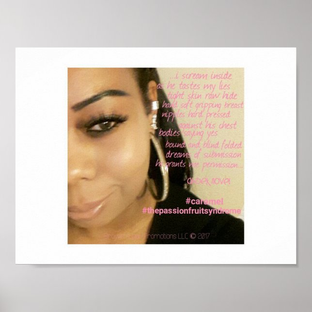 Póster Poema del beso de cuero negro de Ahsek Novel (Frente)