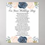 Póster Poema del Boda en tu día de bodas<br><div class="desc">Este es un poema del día de la boda para un regalo de boda. Es reconfortante y hará el regalo perfecto para un boda.</div>