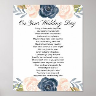 Póster Poema del Boda en tu día de bodas