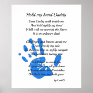 Póster Poema del Día del Padre - Sostén mi regalo de papá