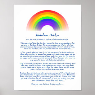 Póster Poema del puente arco iris por pérdida de Mascota