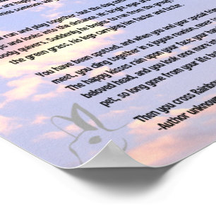 Póster Poema del puente arcoiris en las nubes