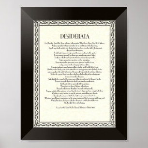 Póster Poema DESIDERATA de Max Ehrmann