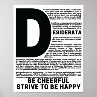 Póster Poema DESIDERATA de Max Ehrmann
