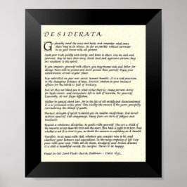 Póster Poema DESIDERATA de Max Ehrmann