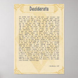 Póster Poema Desiderata de Max Ehrmann Poster