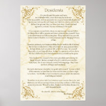 Poema Desiderata de Max Ehrmann Poster