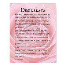 Poema Desiderata de Rosa Rosa florecida