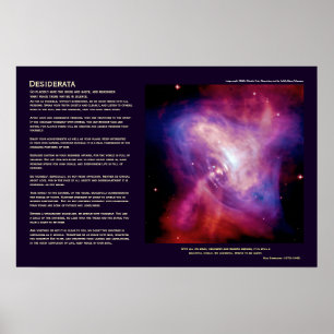 Póster Poema Desiderata - Lapso de tiempo pulsar de cangr