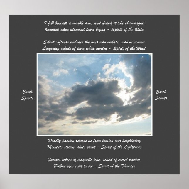 Póster Poema *Espíritus de la Tierra* Poster (Frente)