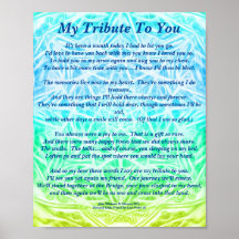 Poema: Homenaje a un fallecido Poster Mascota de l