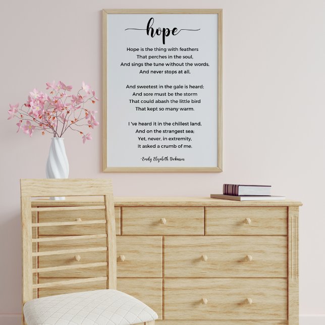 Póster Poema Hope de Emily Elizabeth Dickinson (Subido por el creador)