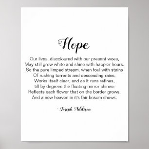 Póster Poema Hope de Joseph Addison
